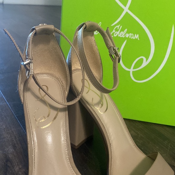 Nude heel 3” sandals Sam Edelman Yaro classic nude - Picture 3 of 8